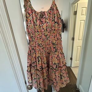 LUSANA Multicolor Floral Dress